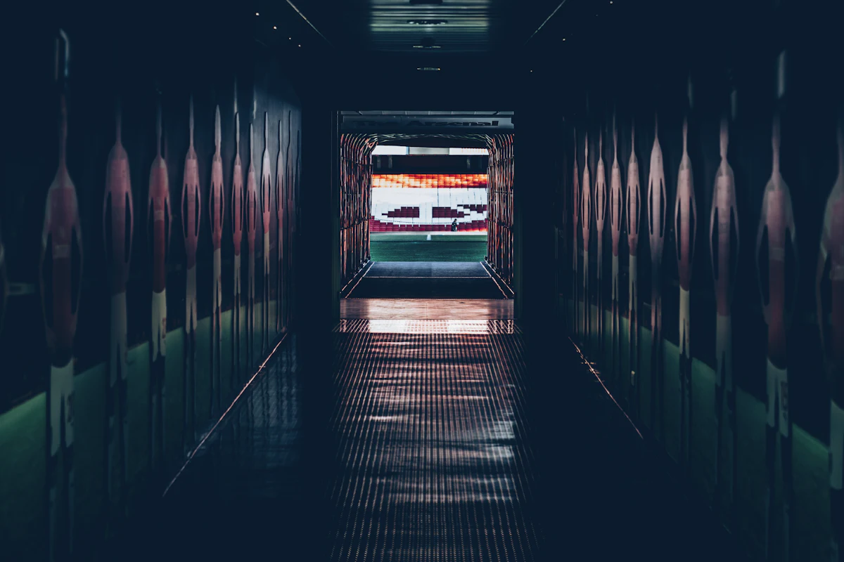Empty football pitch